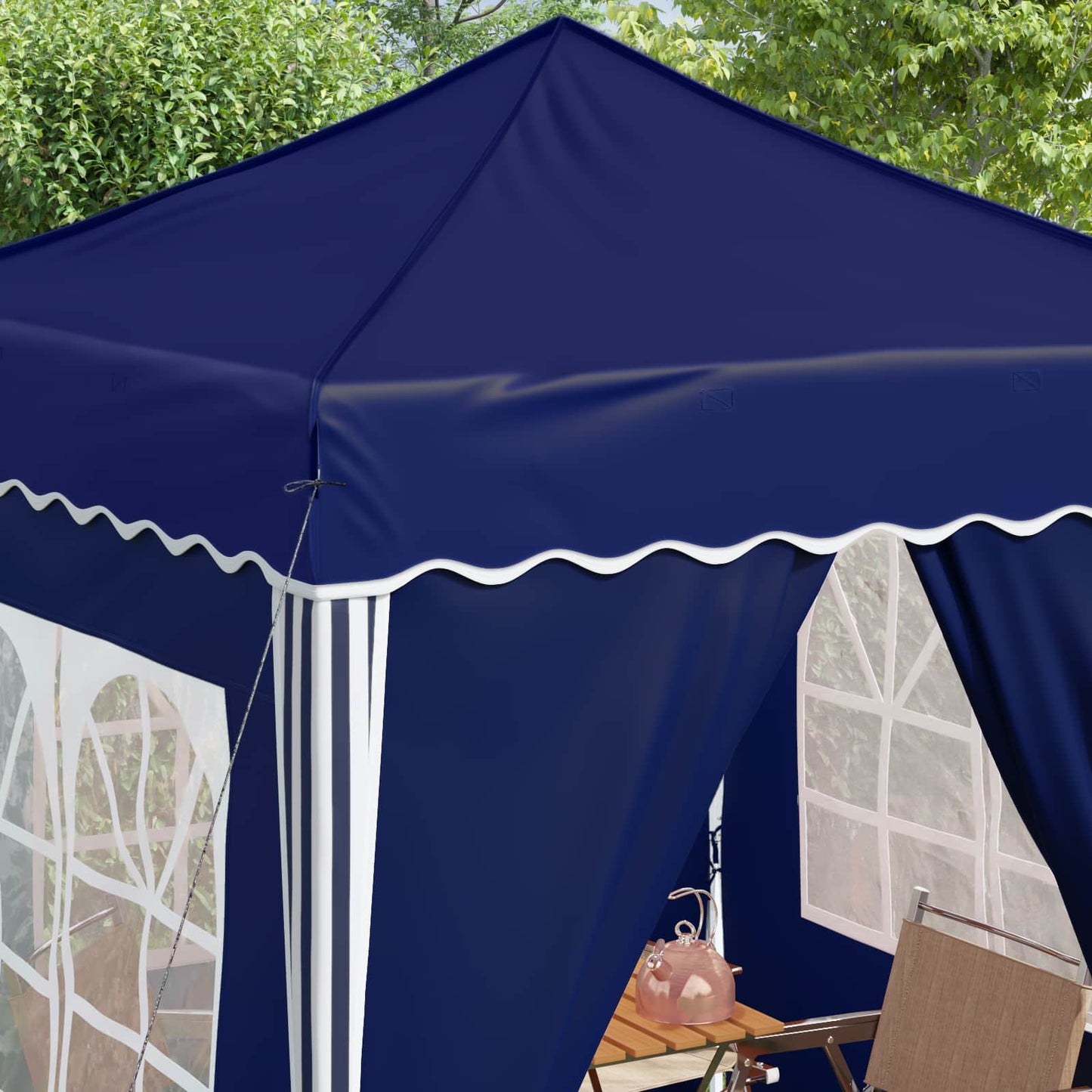 vidaXL Αυτοσχέδιο Μόρφωση Μπλε 195 x 195 x 245 εκ. Ύφασμα Όξφορντ