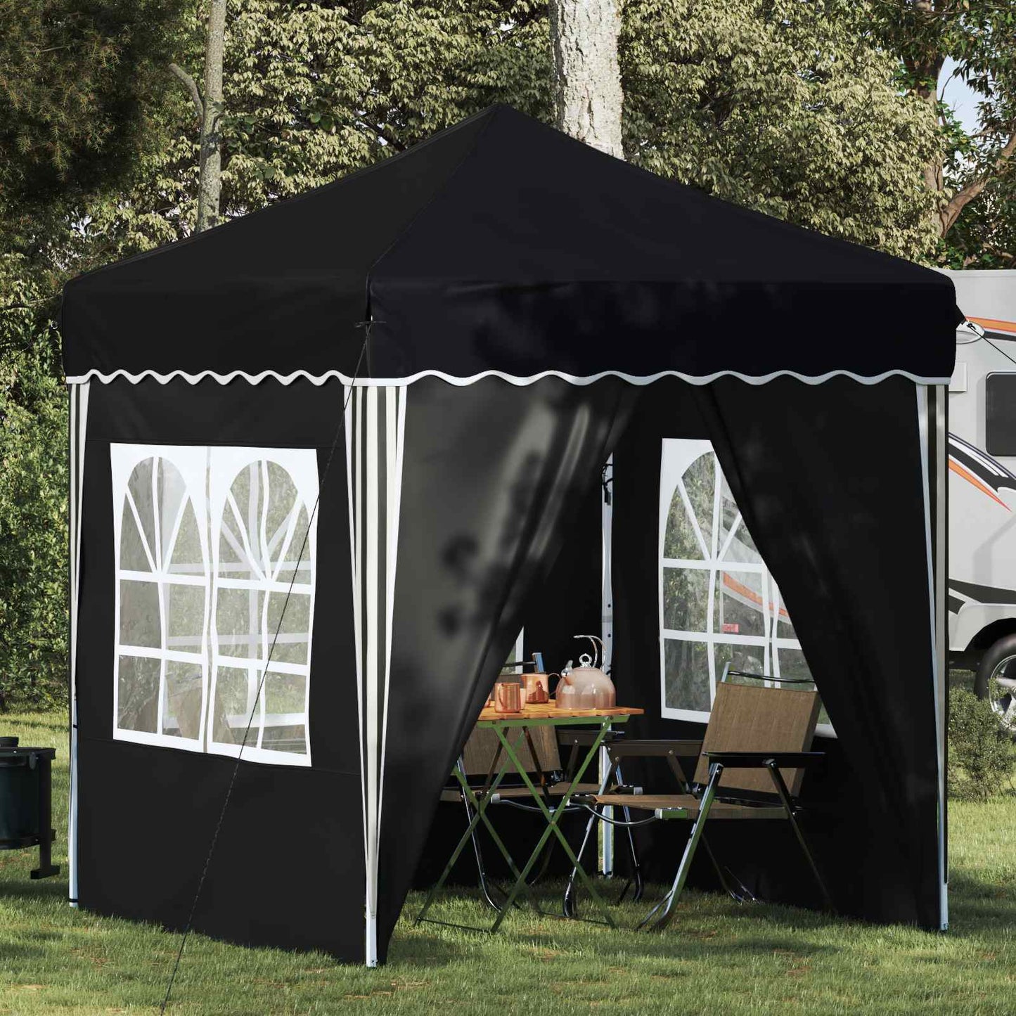 vidaXL Αυτοσχέδιο Μόρφωση Ανθρακί 195 x 195 x 245 εκ. Ύφασμα Όξφορντ