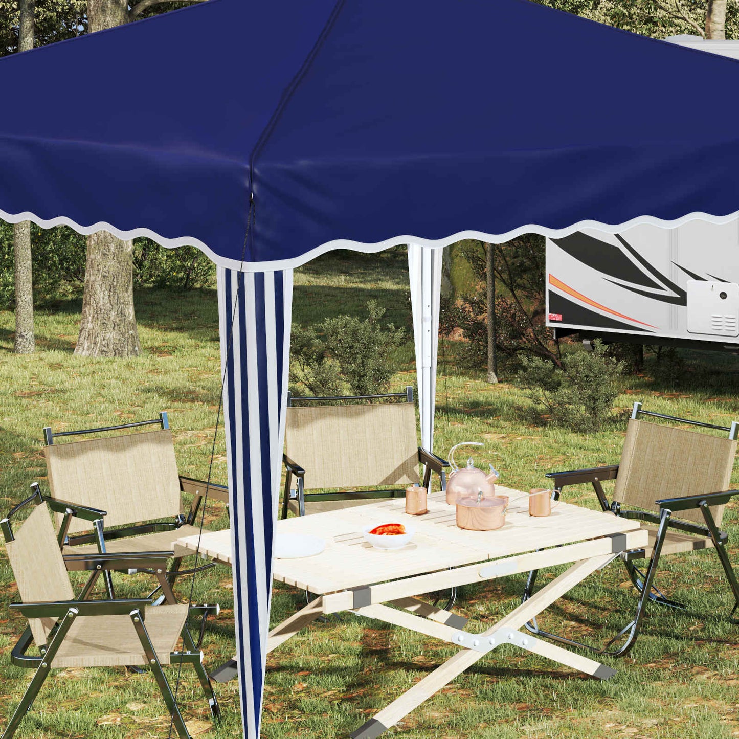 vidaXL Αυτοσχέδιο Μόρφωση Μπλε 288 x 288 x 245 εκ Ύφασμα Όξφορντ