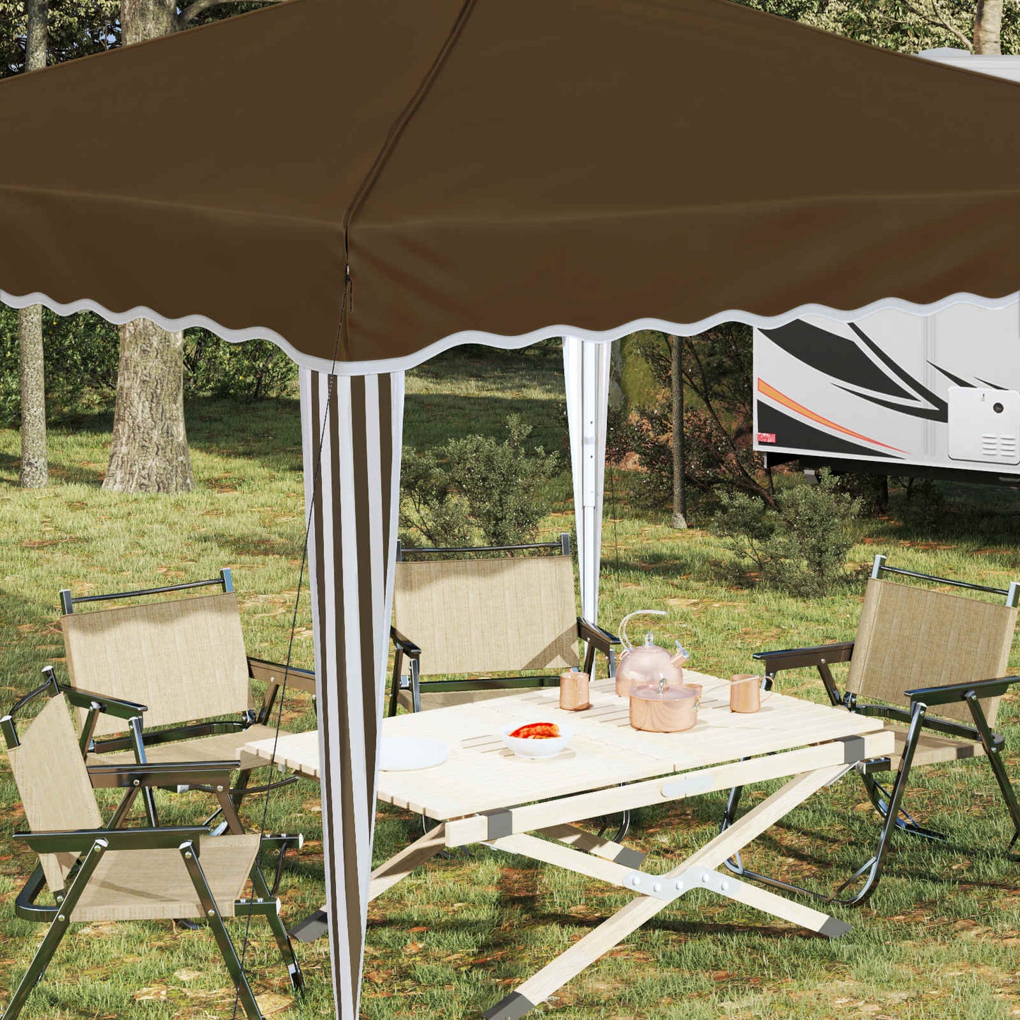 vidaXL Αυτοσχέδιο Μόρφωση Taupe 288 x 288 x 245 εκ Ύφασμα Όξφορντ
