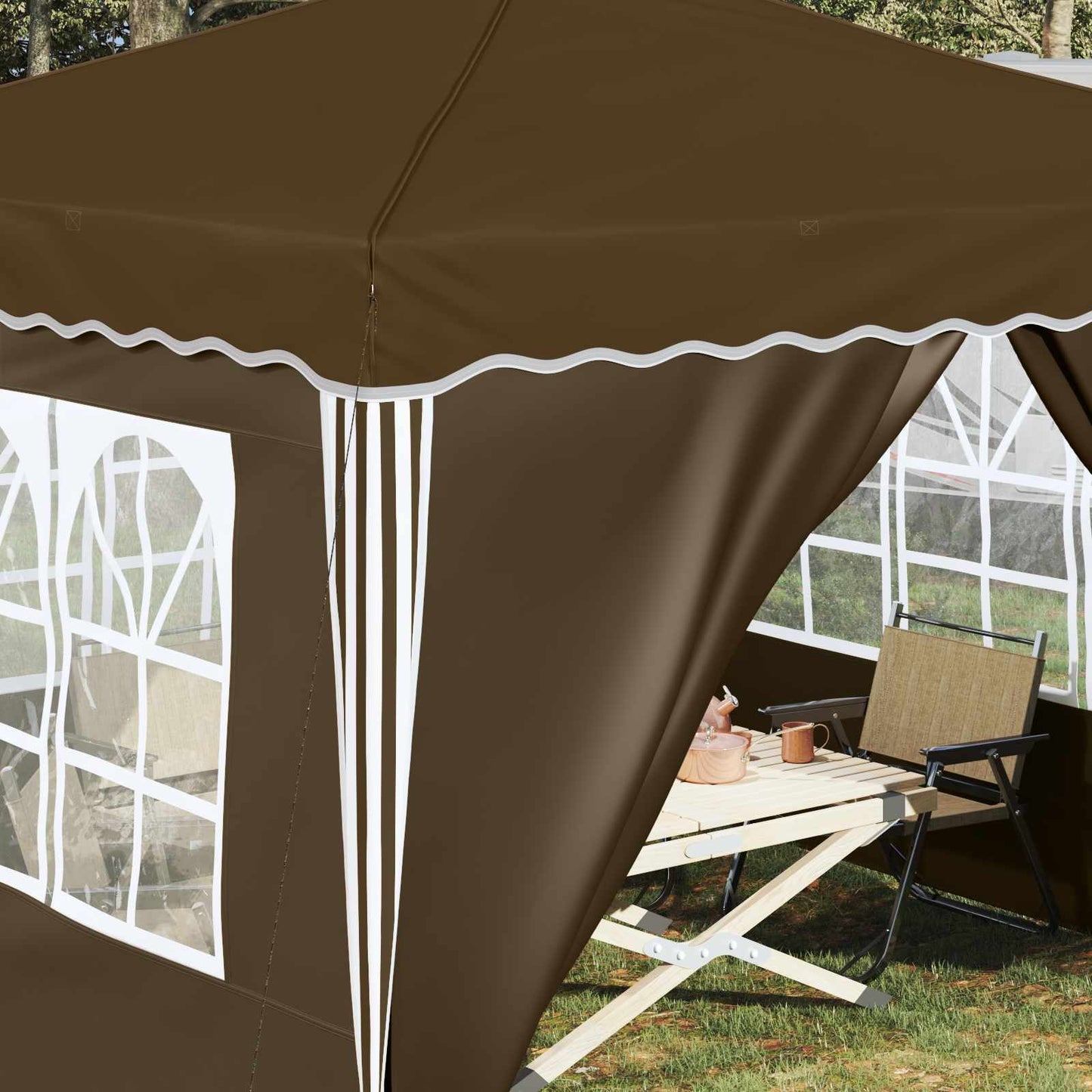 vidaXL Αυτοσχέδιο Μόρφωση Taupe 288 x 288 x 245 εκ Ύφασμα Όξφορντ