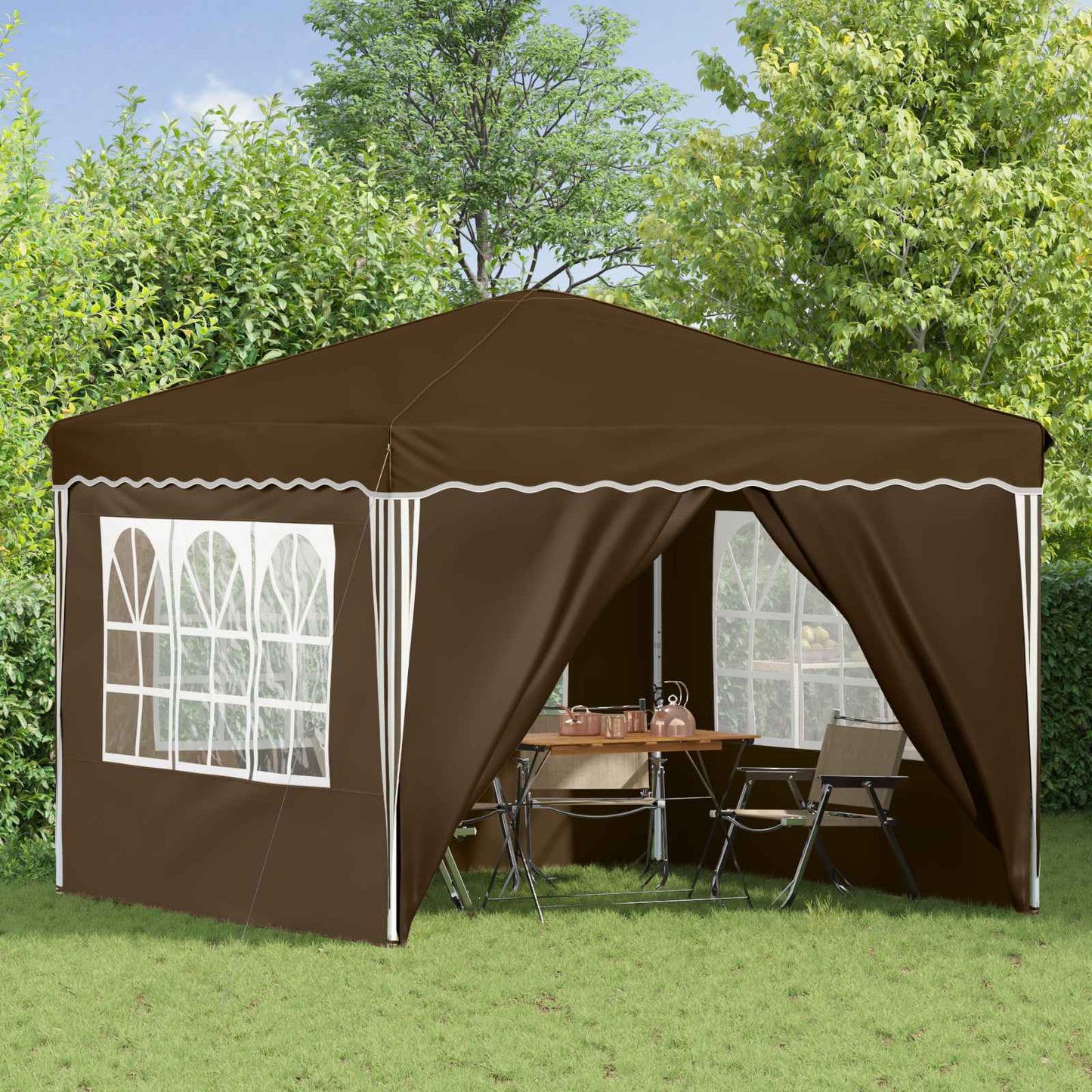 vidaXL Αυτοσχέδιο Μόρφωση Taupe 288 x 288 x 245 εκ Ύφασμα Όξφορντ