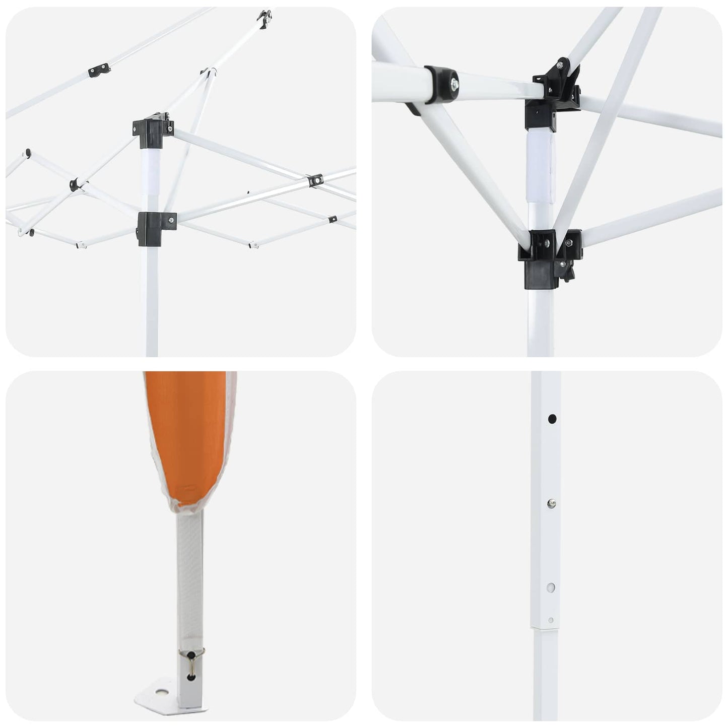 vidaXL Αυτοσχέδιο Μόρφωση 194 x 194 x 245 εκ. Πορτοκαλί