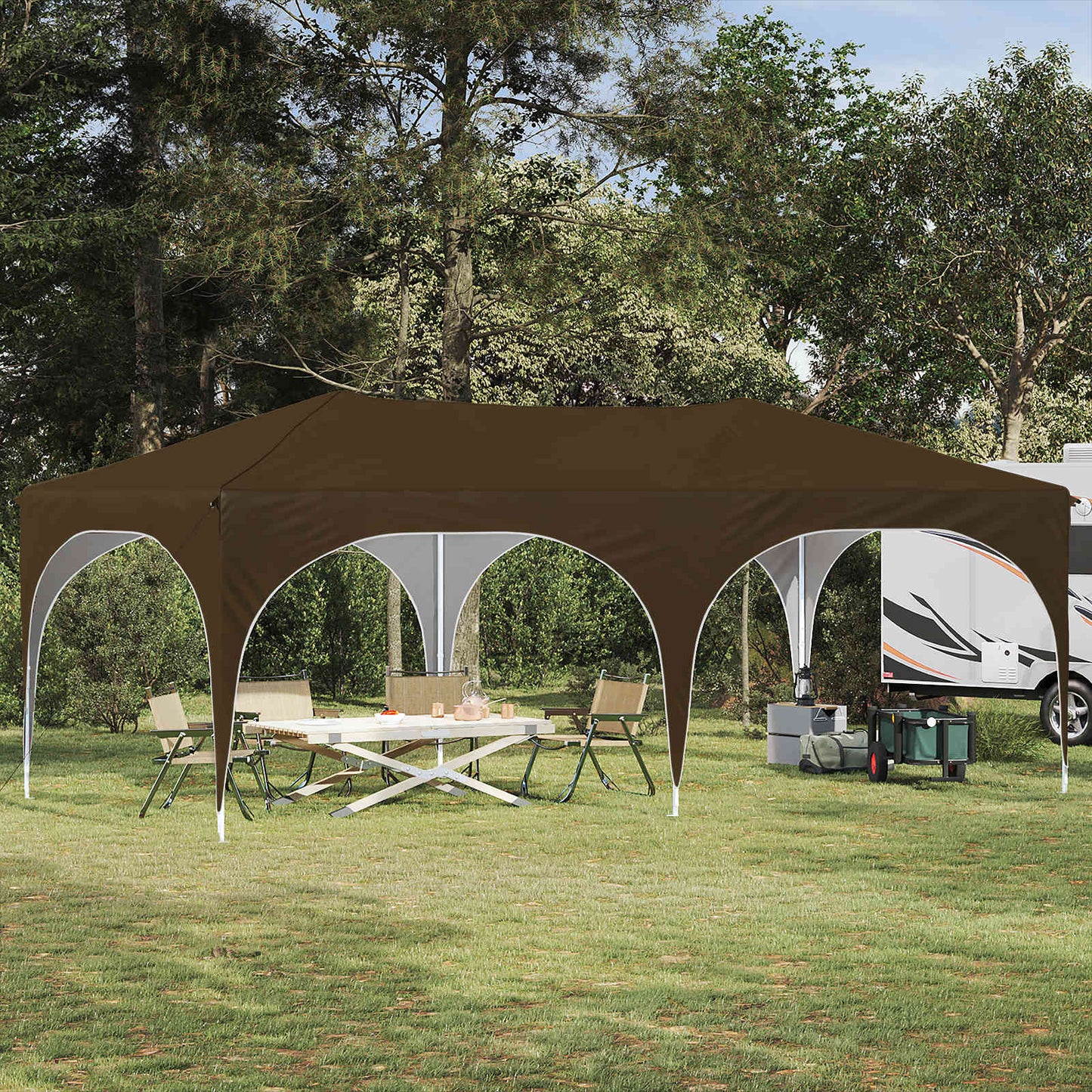 vidaXL Αυτοσχέδιο Μόρφωση Taupe 575 x 288 x 245 εκ Ύφασμα Όξφορντ