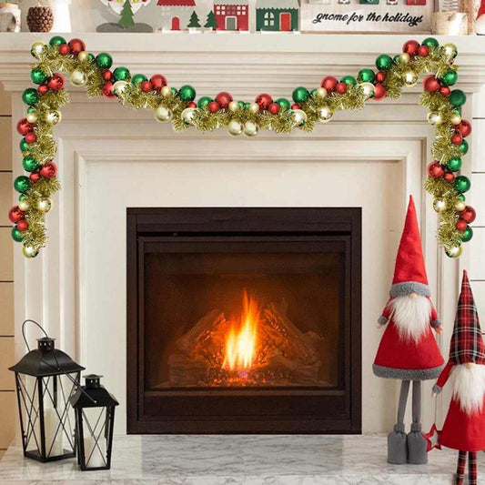 vidaXL Γιρλάντα με Χριστουγεννιάτικα Μπαλάκια Πολύχρωμο 186 εκ