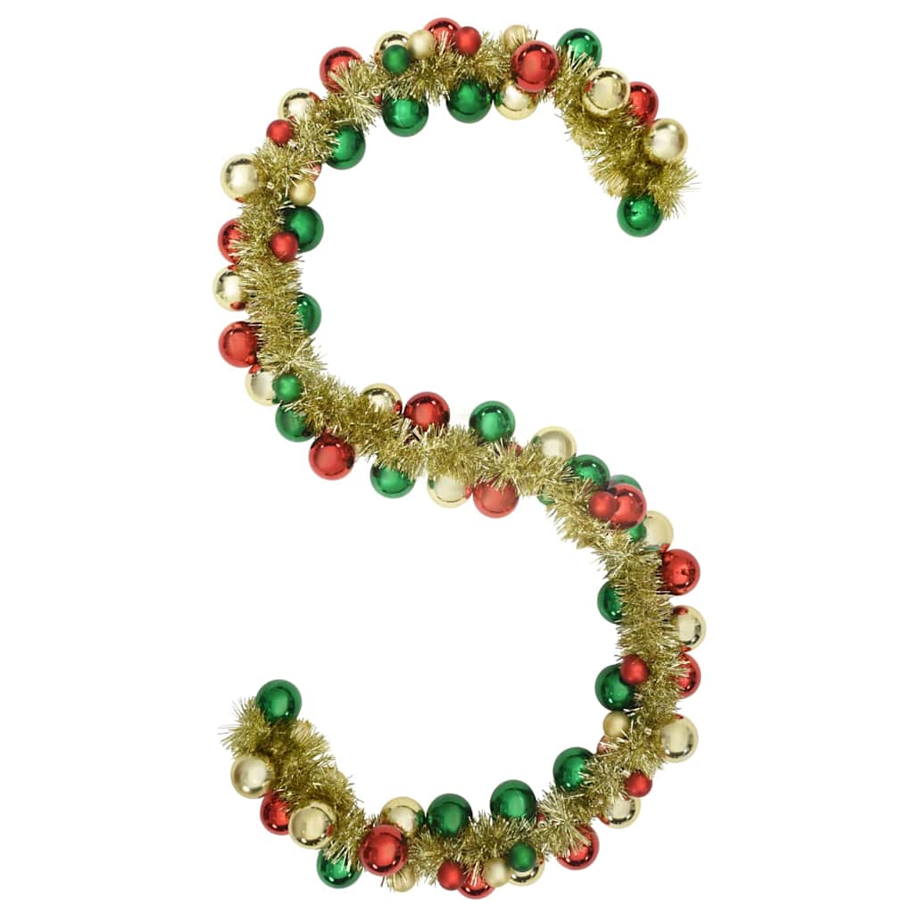 vidaXL Γιρλάντα με Χριστουγεννιάτικα Μπαλάκια Πολύχρωμο 186 εκ