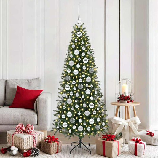 vidaXL Σετ Χριστουγεννιάτικων Στρογγυλών Μπαλίτσων 120 pcs Ασημί