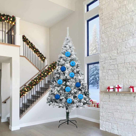 vidaXL Σετ Χριστουγεννιάτικων Στρογγυλών Μπαλίτσων 4 pcs Μπλε