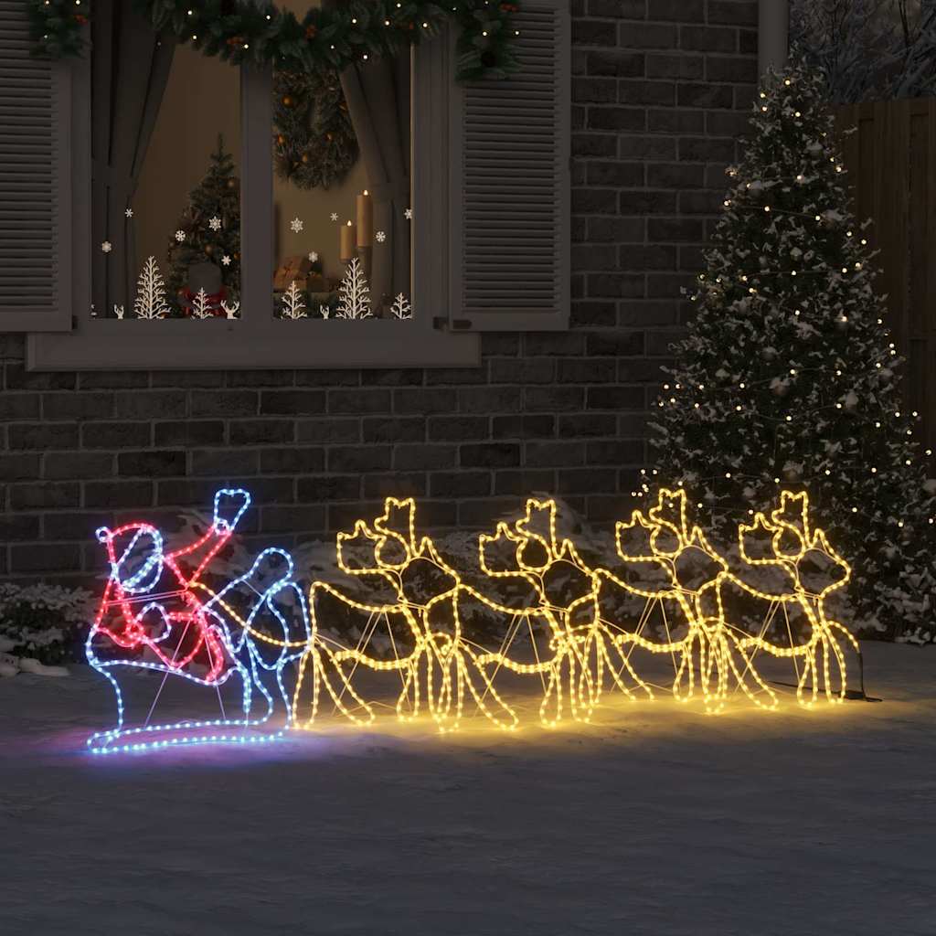 vidaXL LED Χριστουγεννιάτικη Διακόσμηση Πολύχρωμο 69 x 79 εκ PVC