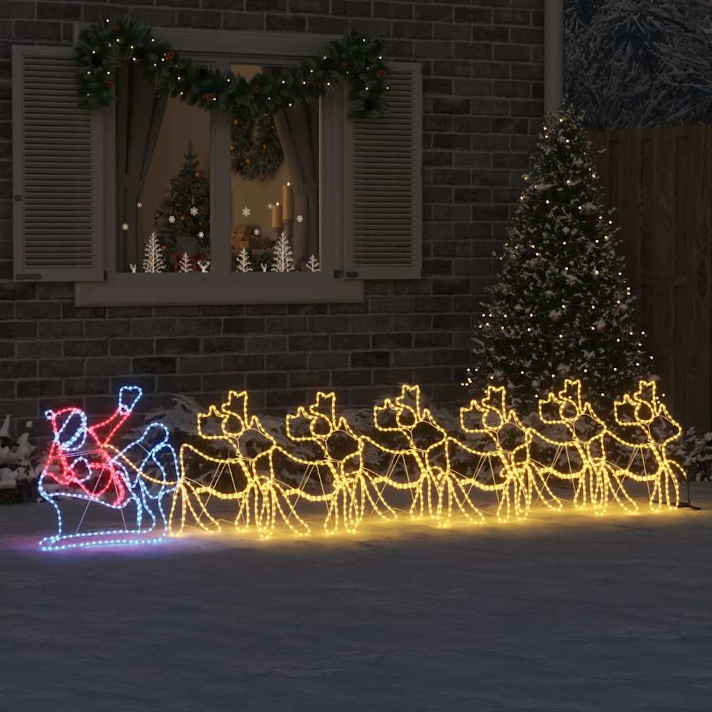 vidaXL LED Χριστουγεννιάτικη Διακόσμηση Πολύχρωμο 69 x 79 εκ PVC