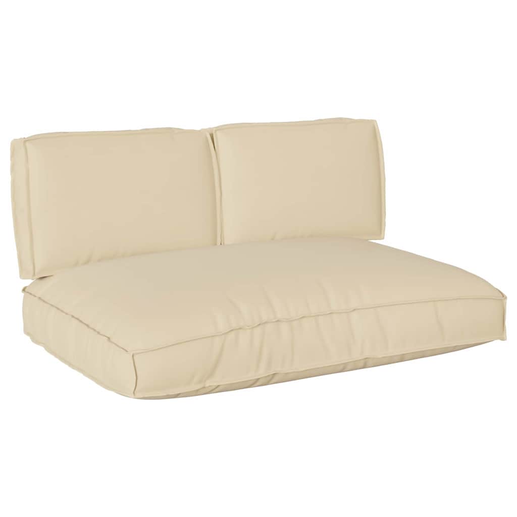 vidaXL Σετ μαξιλαριών Ύφασμα Όξφορντ Μπεζ 120 x 80 x 52 εκ.
