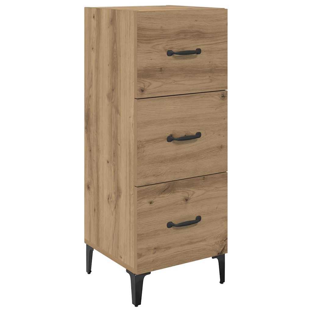 vidaXL Πλαϊνό γραφείο με συρτάρι Artisan Oak 34,5 x 34 x 90 εκ.