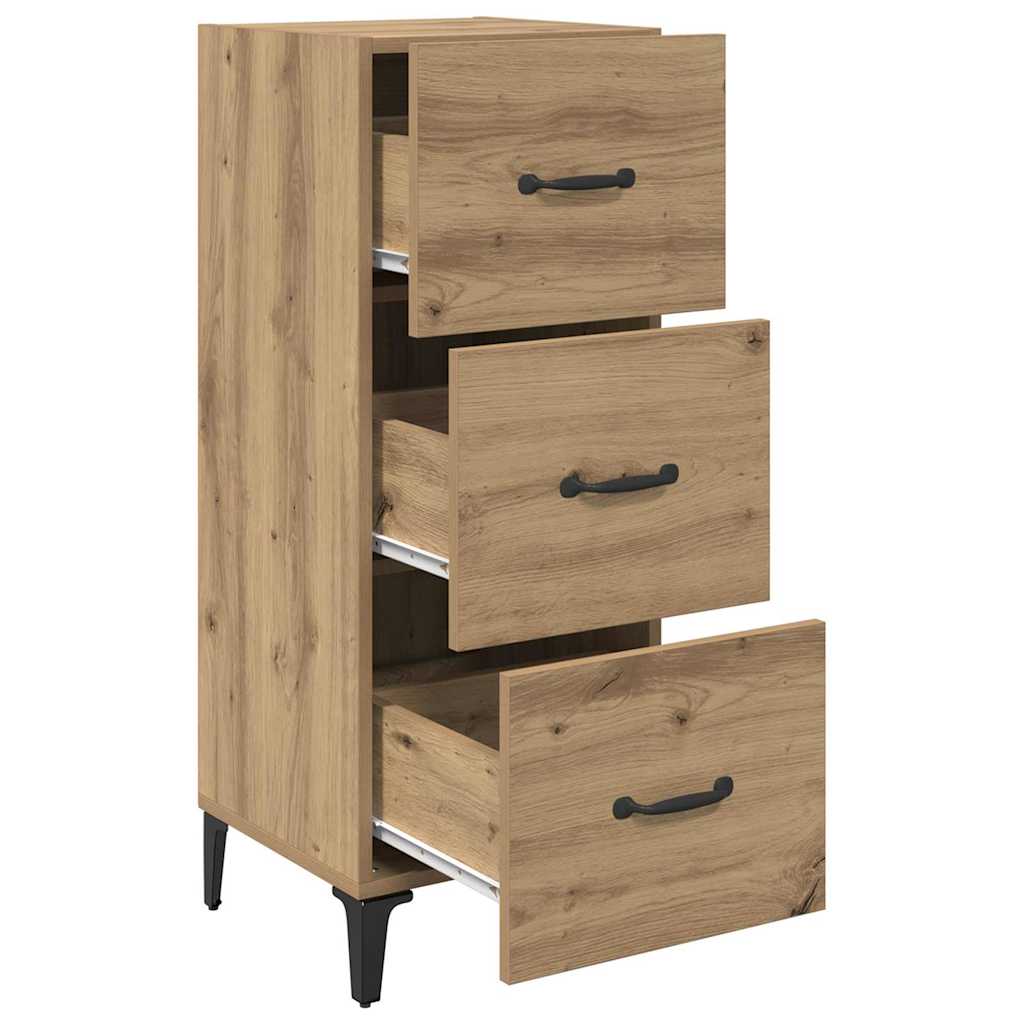 vidaXL Πλαϊνό γραφείο με συρτάρι Artisan Oak 34,5 x 34 x 90 εκ.