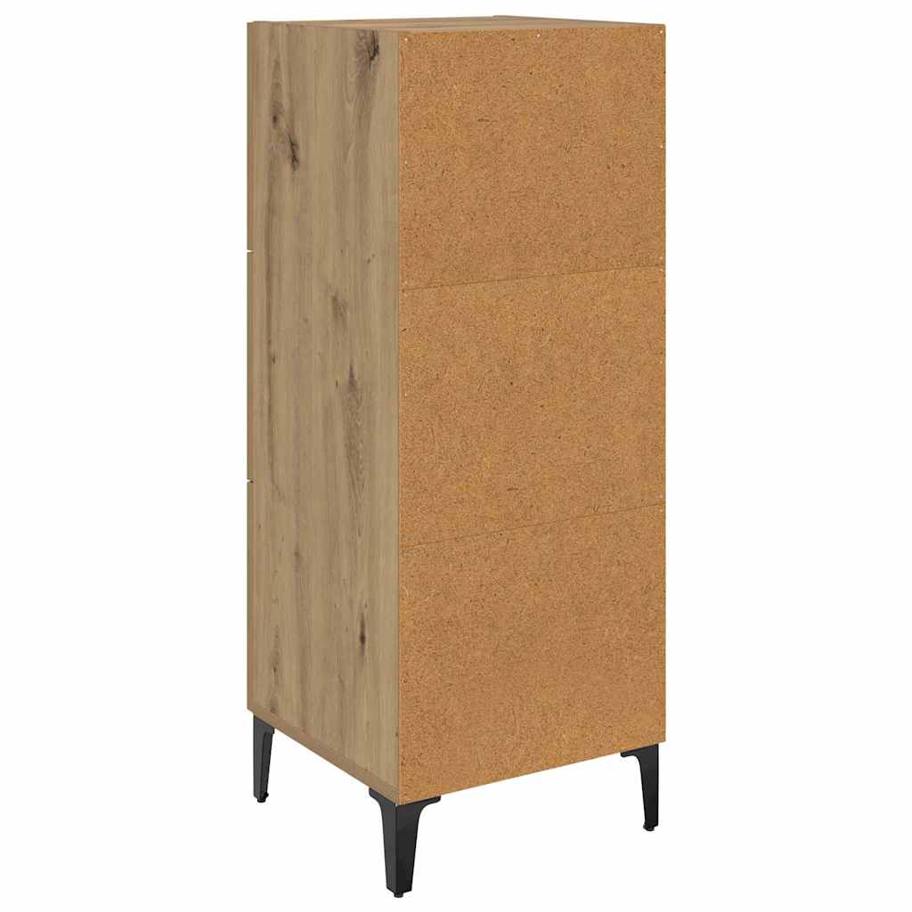 vidaXL Πλαϊνό γραφείο με συρτάρι Artisan Oak 34,5 x 34 x 90 εκ.