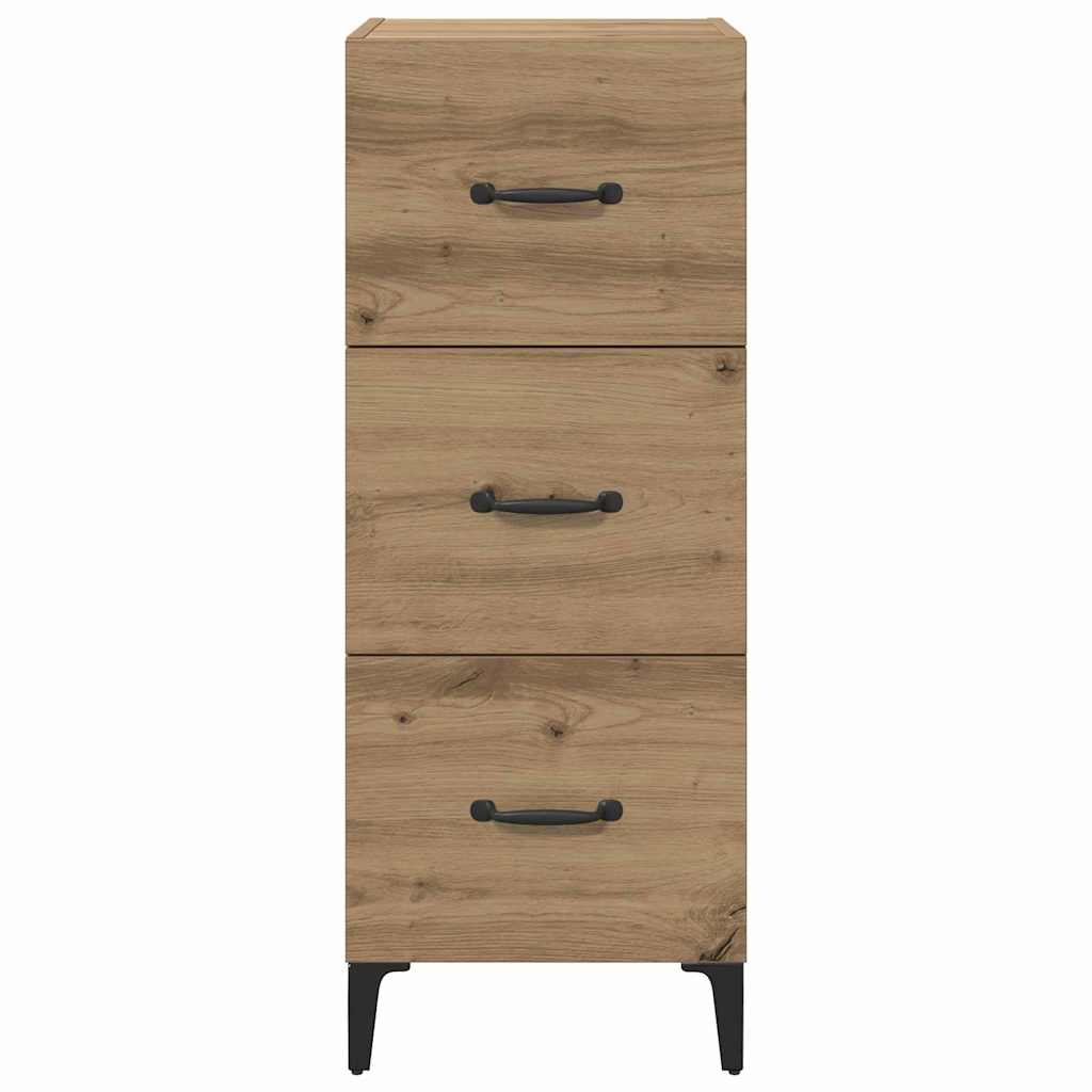 vidaXL Πλαϊνό γραφείο με συρτάρι Artisan Oak 34,5 x 34 x 90 εκ.