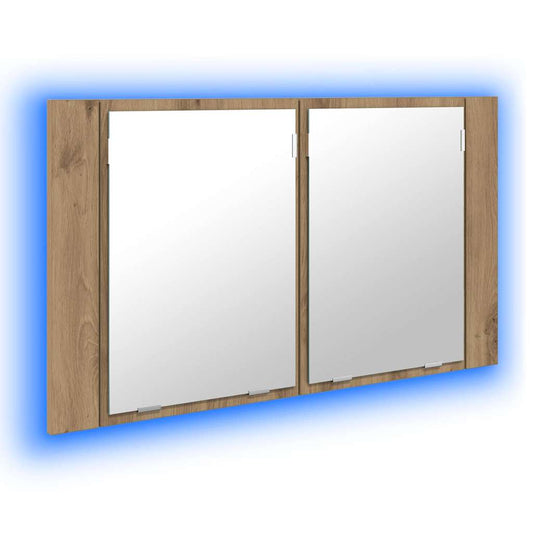 vidaXL Καθρέφτης Ντουλάπα Μπάνιου με ράφι Artisan Oak 80 x 12 x 45 εκ