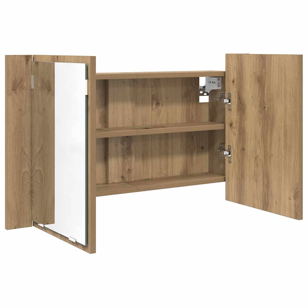 vidaXL Καθρέφτης Ντουλάπα Μπάνιου με ράφι Artisan Oak 80 x 12 x 45 εκ