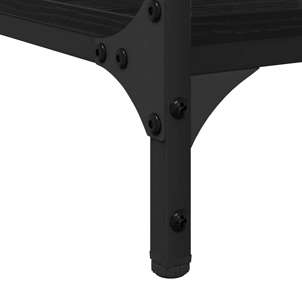 vidaXL Γραφείο Μαύρη Οξυά Επεξεργασμένο Ξύλο 140 x 50 x 75 εκ.