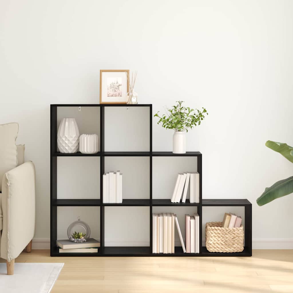 vidaXL Διαχωριστικό Ράφι Δωματίου Μαύρη Οξυά 137,5 x 29 x 103,5 εκ