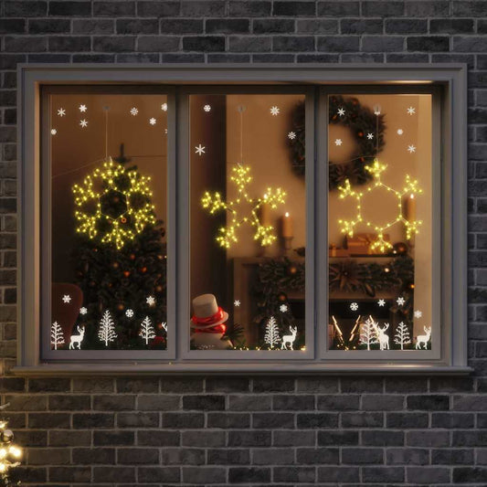 vidaXL Χριστουγεννιάτικη Νιφάδα με 252 LED Θερμό λευκό 45 x 38 εκ. PVC