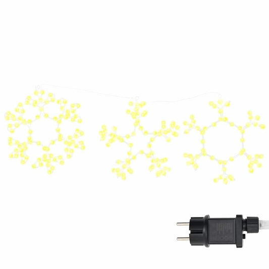 vidaXL Χριστουγεννιάτικη Νιφάδα με 252 LED Θερμό λευκό 45 x 38 εκ. PVC