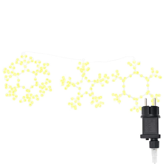 vidaXL Χριστουγεννιάτικη Νιφάδα με 252 LED Θερμό λευκό 45 x 38 εκ. PVC