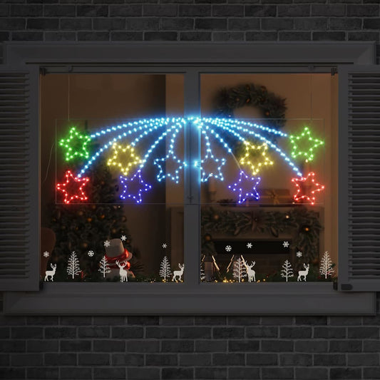 vidaXL Χριστουγεννιάτικο Αστέρι με 432 LED Πολύχρωμο 182 x 58 εκ. PVC