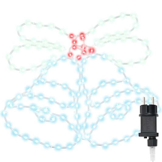 vidaXL Χριστουγεννιάτικη Καμπάνα με 144 LED Πολύχρωμο 56 x 46 εκ. PVC