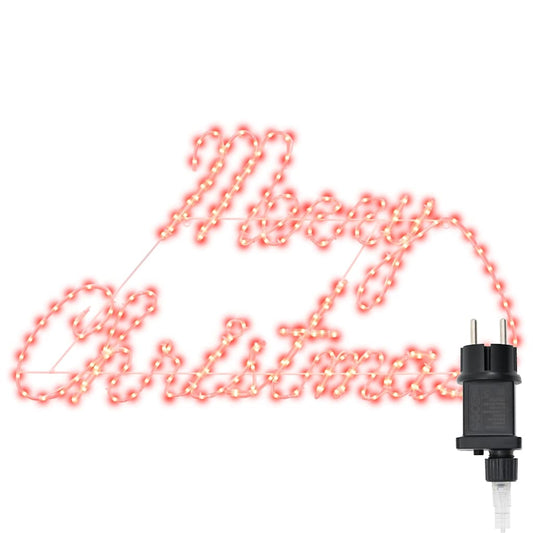 vidaXL Χριστουγεννιάτικη Πινακίδα Κόκκινο 99 x 55 x 13 εκ. Σίδερο