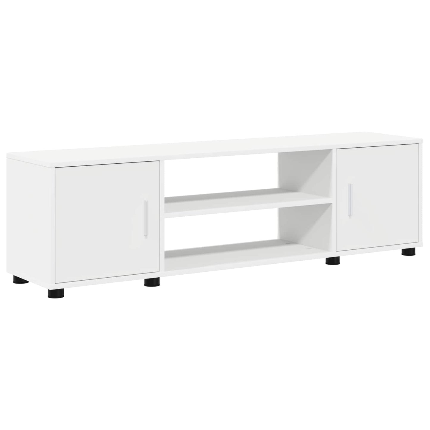 vidaXL Σετ επίπλου τηλεόρασης Επιτοίχιο 4 pcs Λευκό Επεξεργασμένο ξύλο