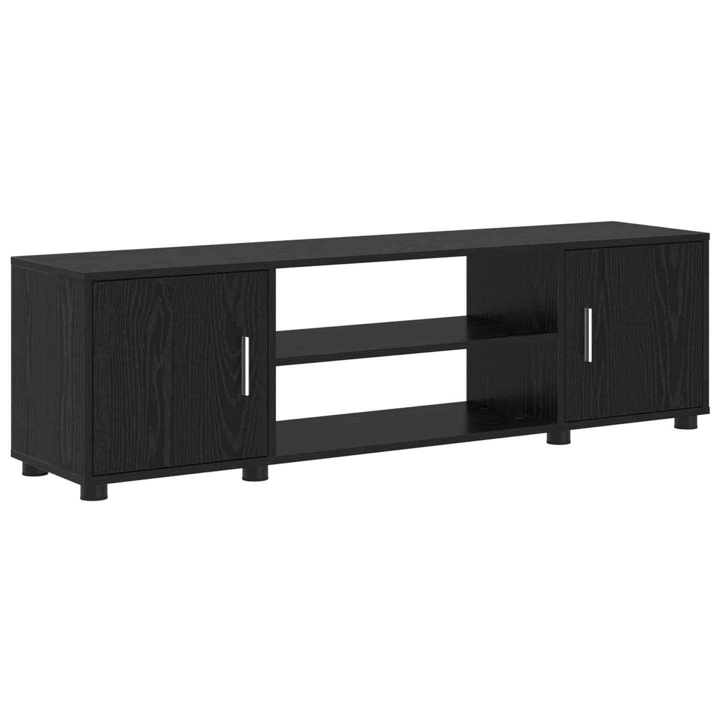 vidaXL Σετ επίπλου τηλεόρασης 4 pcs Μαύρη Οξυά Επεξεργασμένο ξύλο