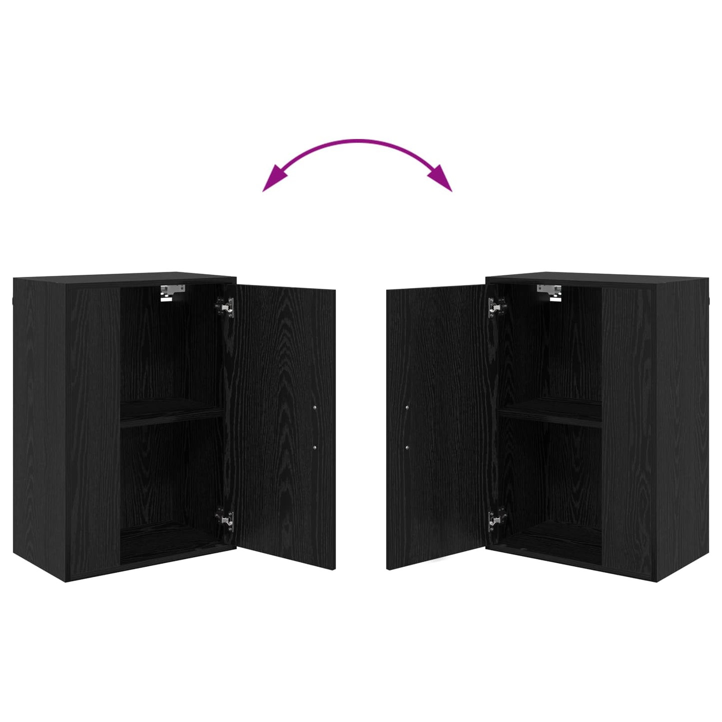 vidaXL Σετ επίπλου τηλεόρασης 4 pcs Μαύρη Οξυά Επεξεργασμένο ξύλο