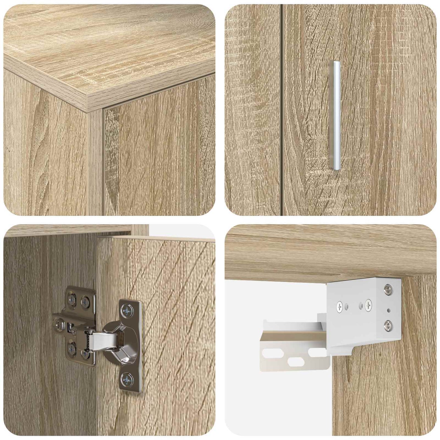 vidaXL Σετ επίπλου τηλεόρασης 4 pcs Δρύς Sonoma Επεξεργασμένο ξύλο
