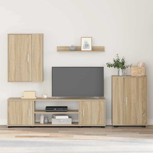 vidaXL Σετ 4 τεμαχίων για ντουλάπα τηλεόρασης 4 pcs Sonoma Δρυς
