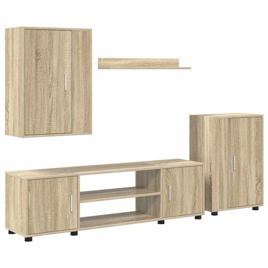 vidaXL Σετ 4 τεμαχίων για ντουλάπα τηλεόρασης 4 pcs Sonoma Δρυς