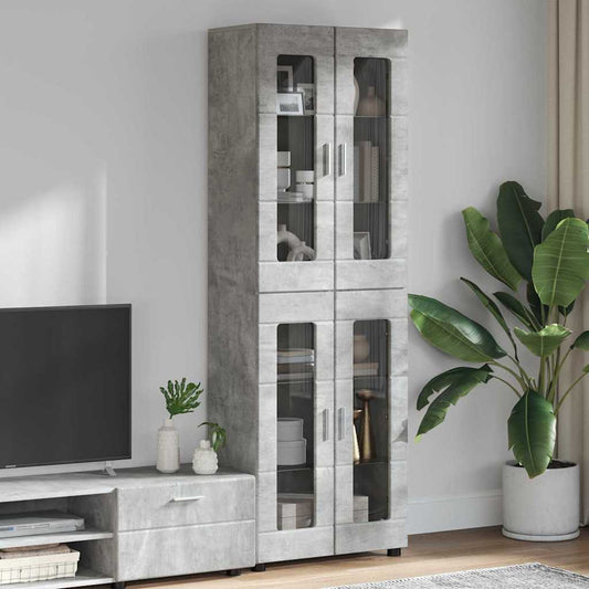 vidaXL Highboard FLORIN 60 x 35 x 182 εκ. Σκυρόδεμα Γκρι