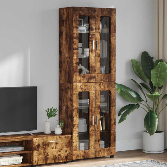 vidaXL Highboard FLORIN 60 x 35 x 182 εκ. Καπνιστό Δρύς