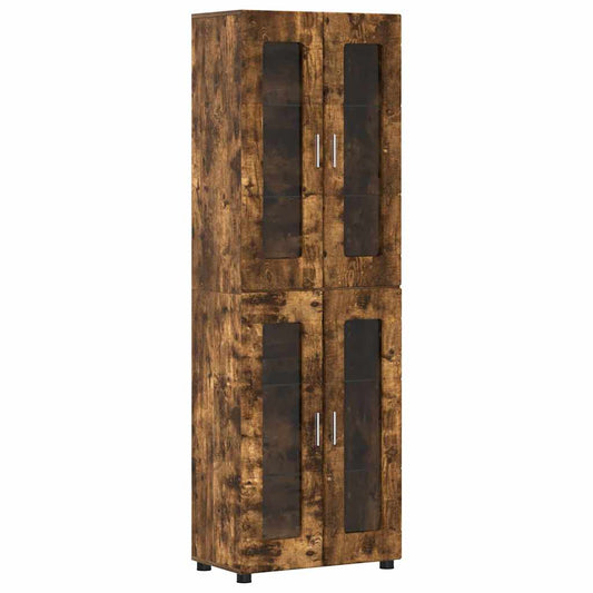 vidaXL Highboard FLORIN 60 x 35 x 182 εκ. Καπνιστό Δρύς
