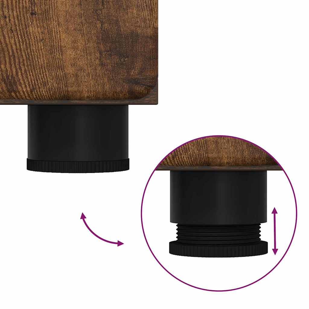 vidaXL Highboard Καπνιστό Δρύς 60 x 35 x 182 εκ. Επεξεργασμένο ξύλο