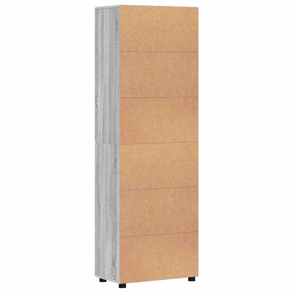 vidaXL Highboard με ράφι FLORIN Γκρίζο Σονομα 60 x 35 x 182 εκ.