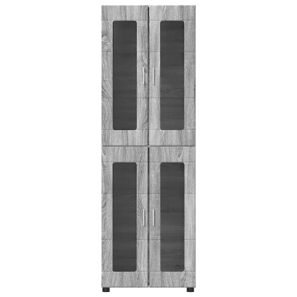 vidaXL Highboard με ράφι FLORIN Γκρίζο Σονομα 60 x 35 x 182 εκ.