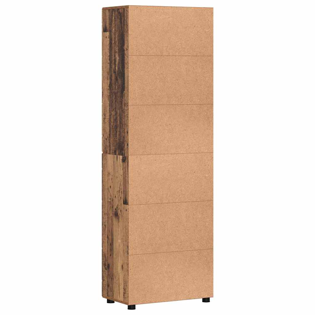 vidaXL Highboard με ράφι με πόρτα FLORIN Παλιό ξύλο 60 x 35 x 182 εκ.