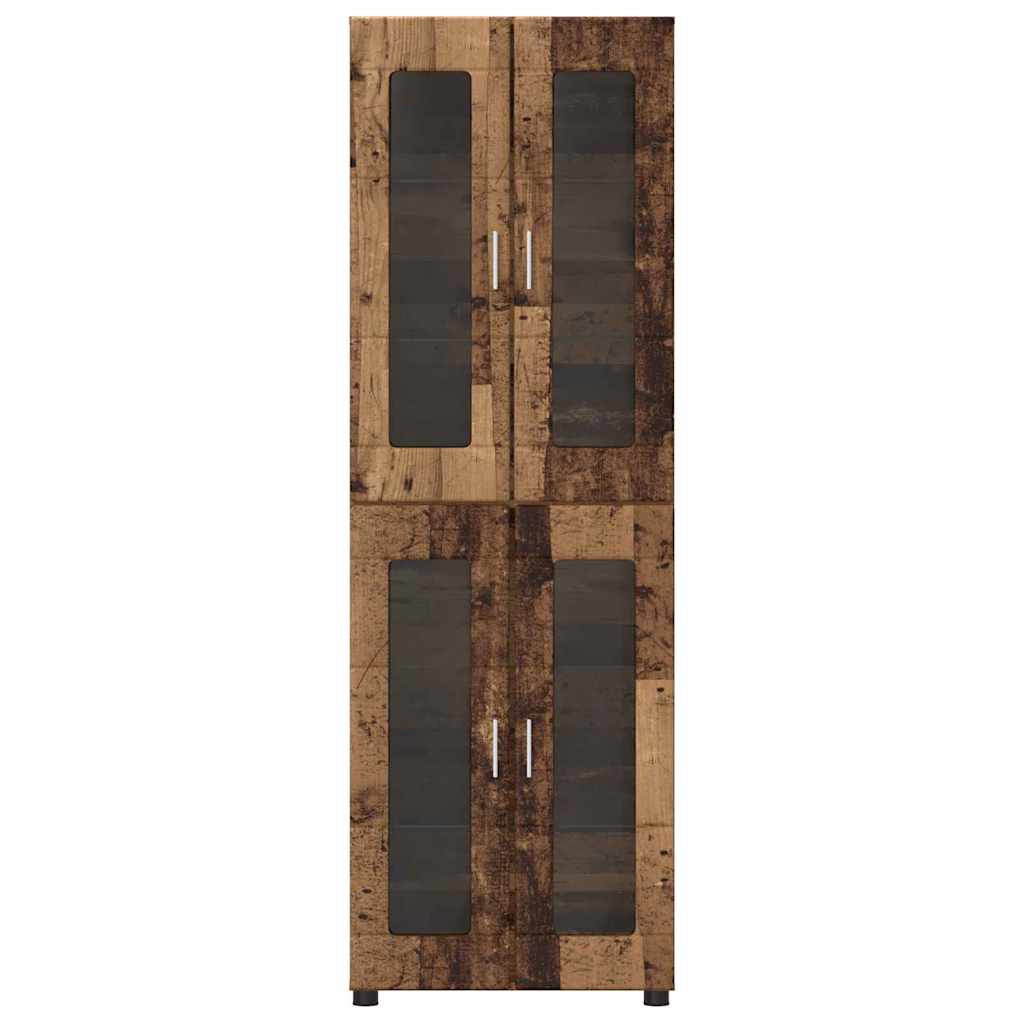 vidaXL Highboard με ράφι με πόρτα FLORIN Παλιό ξύλο 60 x 35 x 182 εκ.