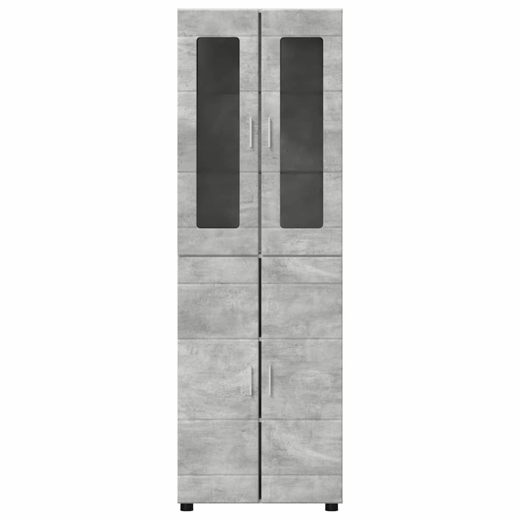 vidaXL Highboard με ράφι FLORIN Σκυρόδεμα Γκρι 60 x 35 x 182 εκ.