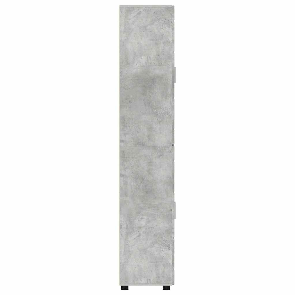 vidaXL Highboard με ράφι FLORIN Σκυρόδεμα Γκρι 60 x 35 x 182 εκ.