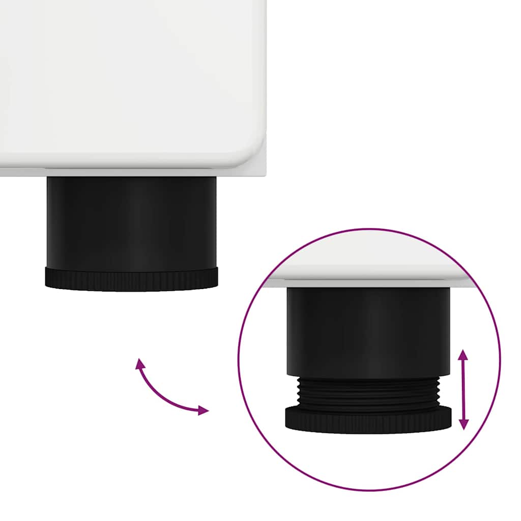 vidaXL Highboard με ράφι Υψηλής γυαλάδας λευκό 60 x 35 x 182 εκ.