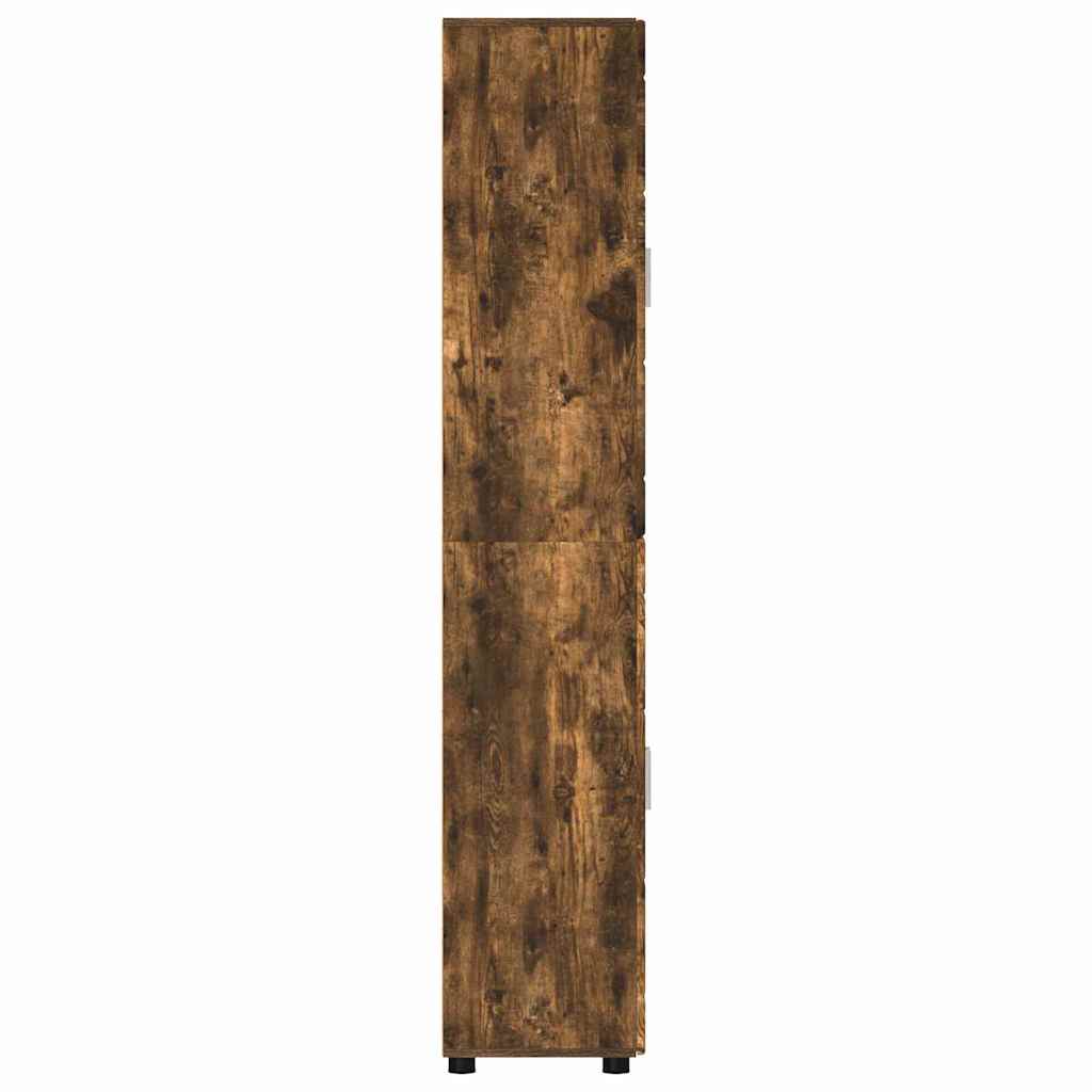 vidaXL Highboard με ράφι FLORIN Καπνιστό Δρύς 60 x 35 x 182 εκ.