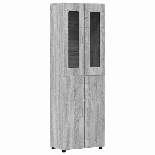vidaXL Highboard FLORIN 60 x 35 x 182 εκ. Γκρίζο Σονομα