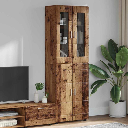 vidaXL Highboard FLORIN 60 x 35 x 182 εκ. Παλιό ξύλο