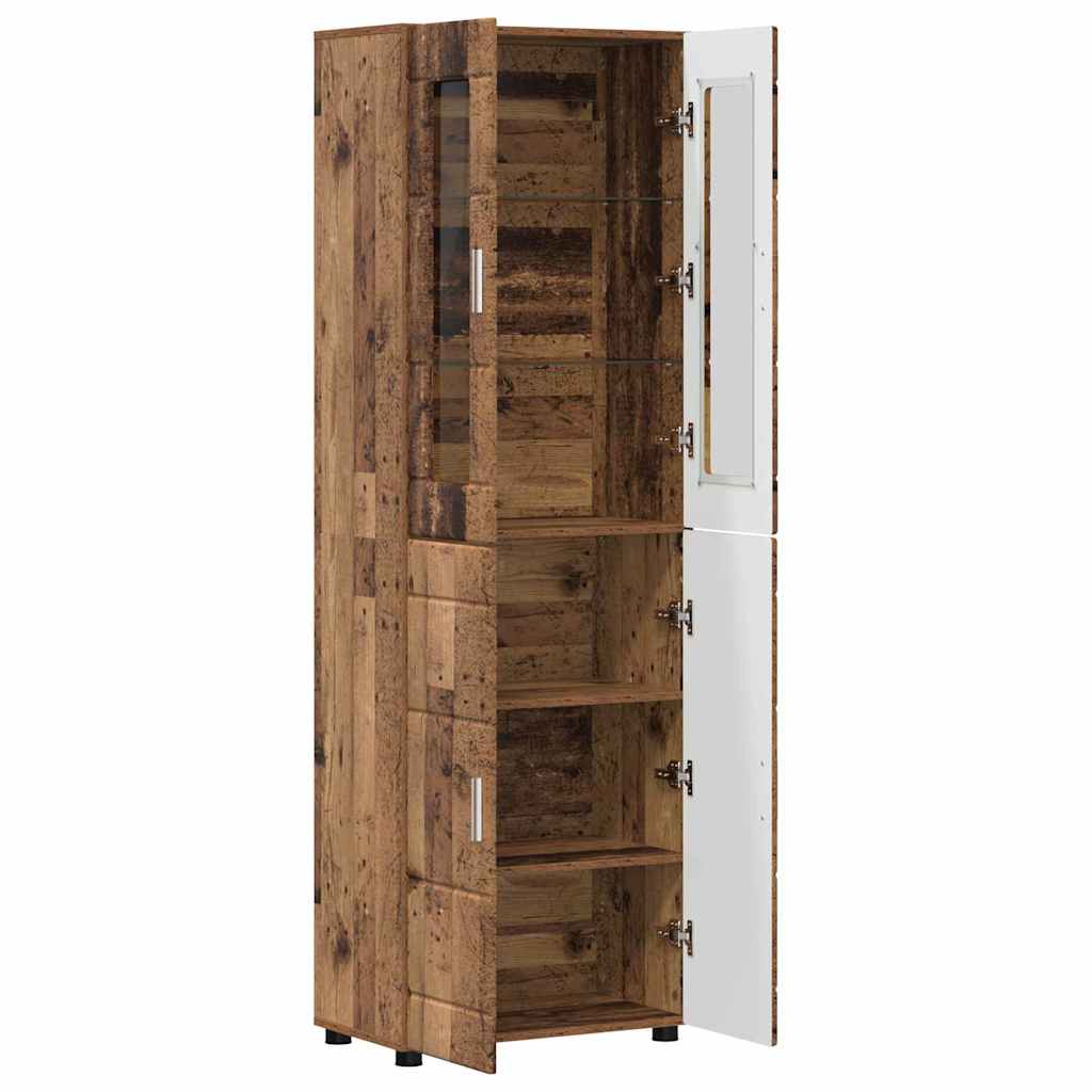 vidaXL Highboard Παλιό ξύλο 60 x 35 x 182 εκ. Επεξεργασμένο ξύλο